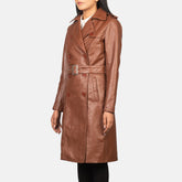 Uller Brown Leather Coat Jacket